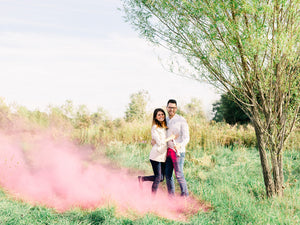 Gender reveal smoke bomb