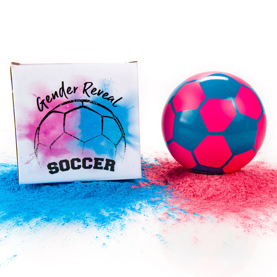 Pink and Blue Gender Reveal Powder Soccer Ball Case 8/1