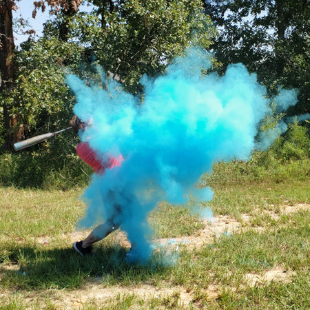 Blue Powder Gender Reveal Baseball