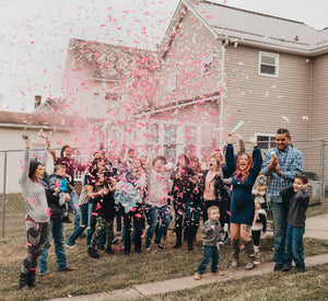 12" Pink Gender Reveal Confetti Cannons Case 25/1